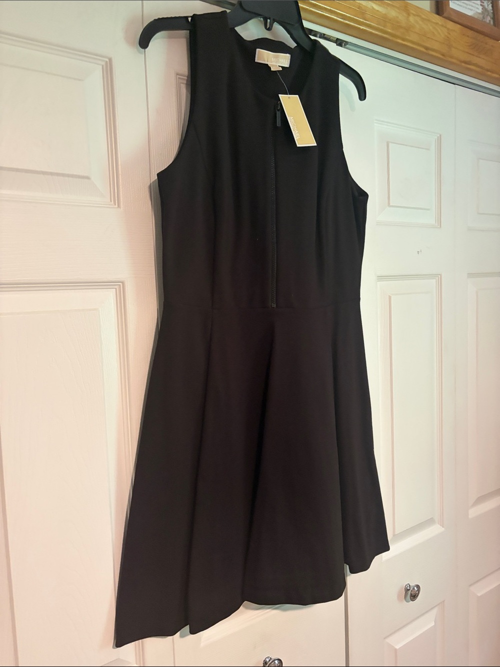 Michael Kors Black Sleeveless Fit-and-Flare Dress